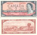 Канада 2 доллара. 1954 год.