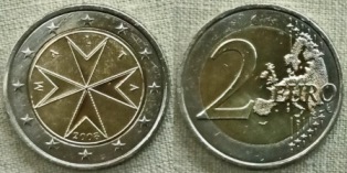 Мальта 2 евро. 2008 год.