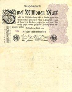 Германия 2000000 марок. 1923 год. "VF"