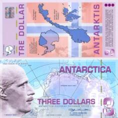 Антарктика 3 доллара. 2007 год.