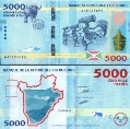 Бурунди 5000 франков. 2015 год.