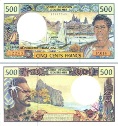 Французские Тихоокеанские территории 500 франков. 1992 год