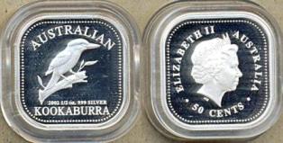 Австралия 50 центов 2002 год. "Кокабурра"