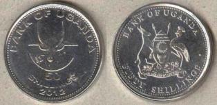 Уганда 50 шиллингов. 2012 год.