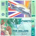 Антарктика 5 долларов. 2008 год.