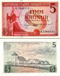 Исландия 5 крон. 1957 год.