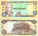 Ямайка 5 долларов. 1991 год.