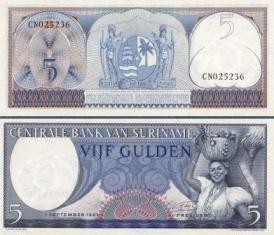 Суринам 5 долларов. 1963 год.