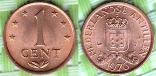 Нидерладнские Антиллы 1 цент 1976 год.
