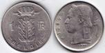 Бельгия 1 франк 1950-1988 г.г. "BELGIE"