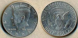 США. 1/2 доллара. 1992 год.
