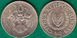 Кипр 10 центов 2002 года.