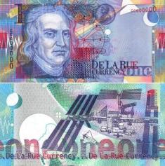 Печатная фабрика "De La Rue" промо банкнота "Ньютон"