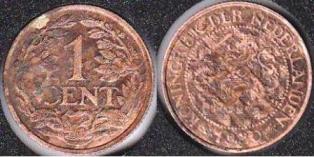 Нидерланды. 1 цент 1920 года