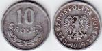 Польша 10 грош 1949 года Al