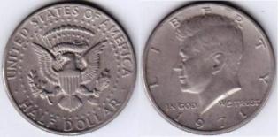 США. 1/2 доллара 1971 года.